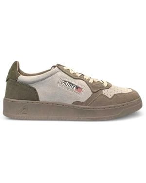 Autry Medalist Paneled Sneakers - Gray
