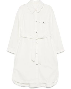 Yves Salomon Denim Midi Dress - White