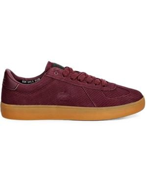 Lacoste Baseshot Pro Corduroy-Effect Trainers - Purple