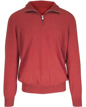 Brunello Cucinelli ジップ ポロシャツ - レッド