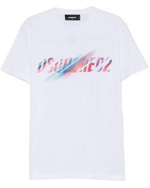DSquared² Short-Sleeve Logo-Print T-Shirt - White