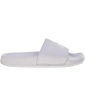 Reebok Fulgere Logo-Print Slides - White