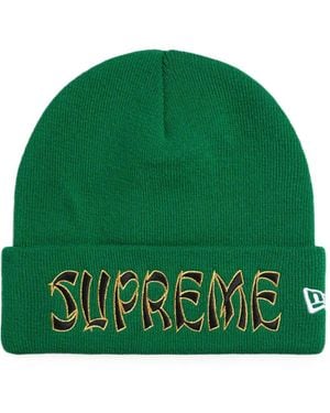Supreme New Era Action Beanie Hat - Green