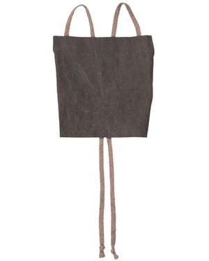 Ziggy Chen Square-Neck Top - Grey