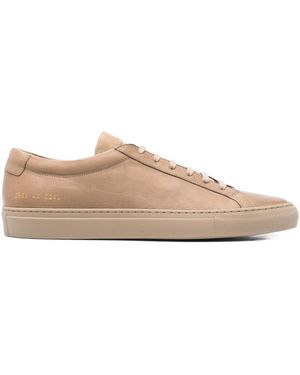 Common Projects Grigio Vitello Leather Trainers - Pink