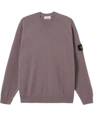 Stone Island Textured-Knit Jumper - Purple