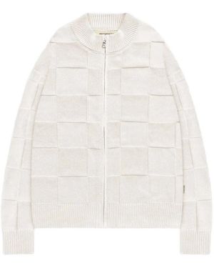 RETERNITY Woven Zip-Knit Jacket - White