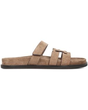 Tory Burch Cutout Strap Ines Slide Sandals - Brown