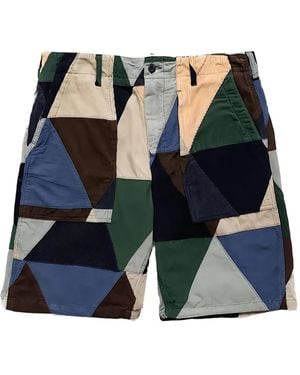 Engineered Garments Short Fatigue À Design Patchwork - Bleu
