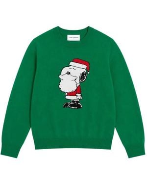 Chinti & Parker Snoopy Santa Jumper - Green