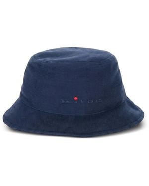 Kiton Bob À Logo Brodé - Blue