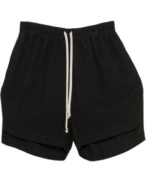 Rick Owens Bermudas Con Dobladillo A Capas - Negro