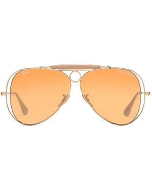 Dolce & Gabbana X Ray-Ban Double-Frame Pilot Sunglasses - Orange