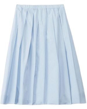 Fabiana Filippi Pleated striped skirt - Azul
