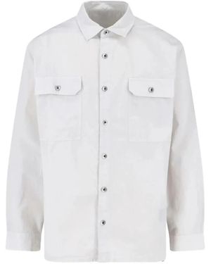 Rick Owens Button-Up Chest-Pockets Shirt - White