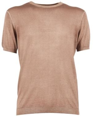 Brando T-Shirt En Maille Fine À Manches Courtes - Neutre