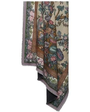 Pierre Louis Mascia Schal Mit Blumenmuster - Grau