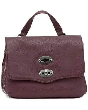 Zanellato Mini Postina Pebbled Leather Tote Bag - Purple