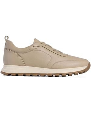 12 STOREEZ Leather Trainers - Brown