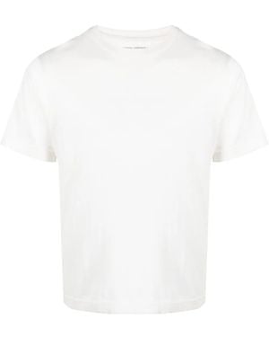 Extreme Cashmere Round-Neck Cotton-Cashmere T-Shirt - White