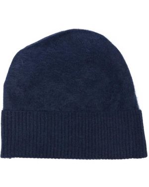 ABSOLUT CASHMERE Moira Cashmere Ribbed Beanie Hat - Blue