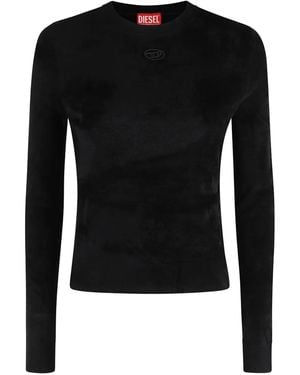 DIESEL Embroidered-Logo T-Shirt - Black