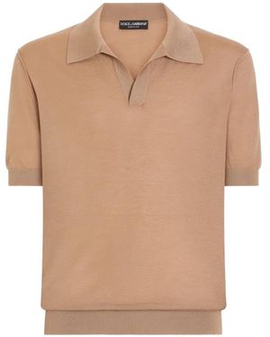 Dolce & Gabbana V-Neck Top - Natural