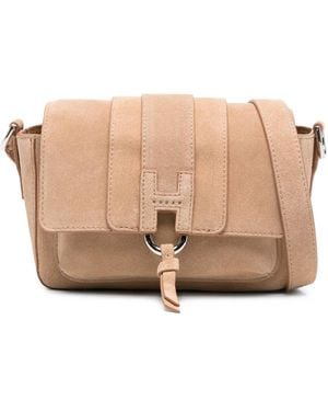 Hogan Kleine Schoudertas Met Omslag En H-Logo - Naturel