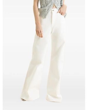 Eleventy Jean À Passants De Ceinture - White