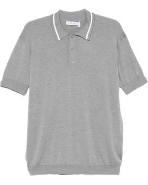 Grayed Short-Sleeve Polo Shirt - Grey