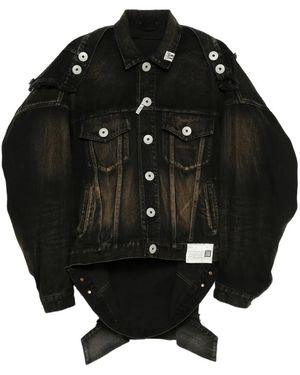 Maison Mihara Yasuhiro Reverse-Back Denim Jacket - Black