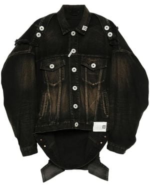 Maison Mihara Yasuhiro Veste En Jean Reverse-Back - Noir