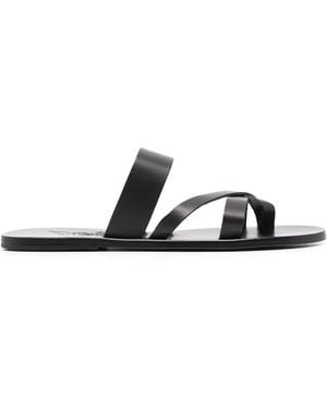 Ancient Greek Sandals Jason Cross-Strap Leather Sandals - White