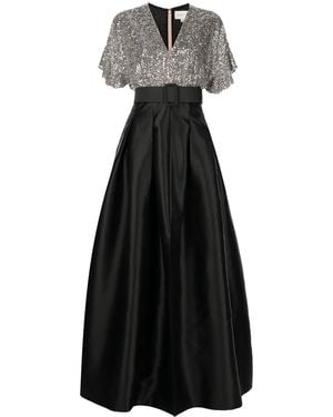 Sachin & Babi Simone Sequin-Embellished Gown - Black