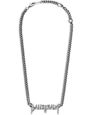 Balenciaga Collar De Cadena Typo - Azul