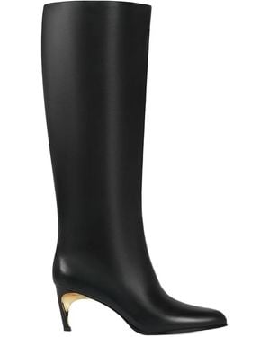 POTAMY Leather Knee-High Boots - Black
