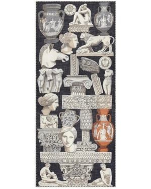 Inoui Edition Archives 80 Schal Mit Grafischem Print - Grau