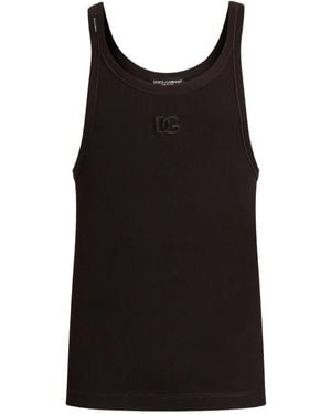 Dolce & Gabbana リブ タンクトップ - ブラック