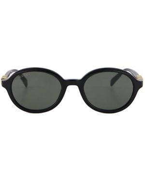 Gucci Round Logo Sunglasses - Black
