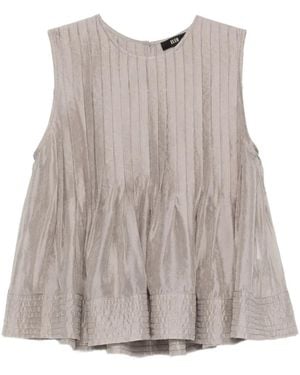 ELEH Pleated Top - Brown