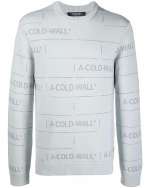 A_COLD_WALL* Chain Jacquard Knit Sweater - Blue
