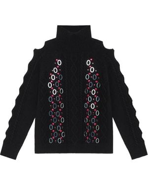 Maliparmi Maglione Con Decorazione - Nero