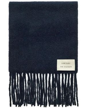 Loulou de Saison Écharpe Santo À Franges - Blue