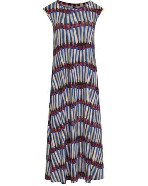 Lygia & Nanny Tiê グラフィック ドレス - ブルー