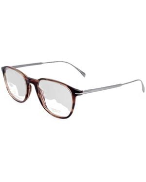 David Beckham Tortoiseshell-Effect Square-Frame Glasses - White