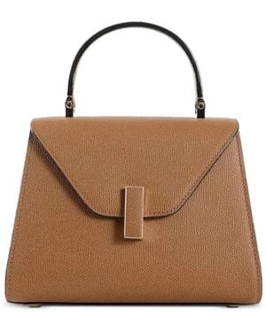 Valextra Mini Iside Leather Tote Bag - Brown