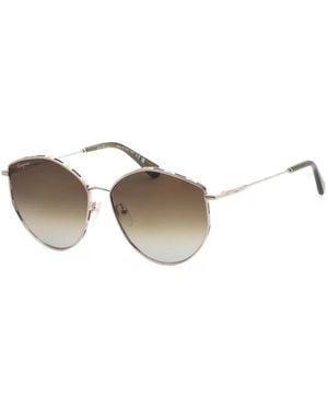 Ferragamo Eyewear Geometric-Frame Sunglasses - Metallic