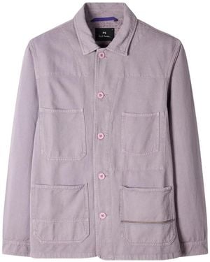 Paul Smith Patch-Pocket Shirt Jacket - Purple