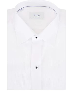 Eton Plissé Tptuxedo Shirt - White