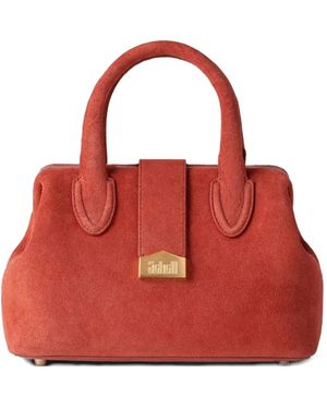 Schell Logo-Plaque Top-Handle Tote Bag - Red